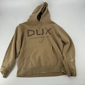 DUX Waterfowl Co. Mens Tan Hoodie "Next Generation" Long Sleeve Sweatshirt
